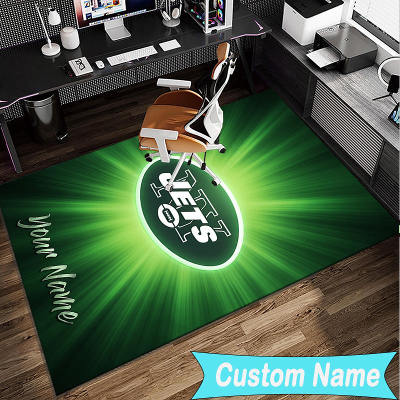 Custom Name Rug New York Football Helmet Area Rug Suitable for Indoor And Outdoor,Carpets for Homes, Offices,Living Rooms,Home Decor,Christmas Gift