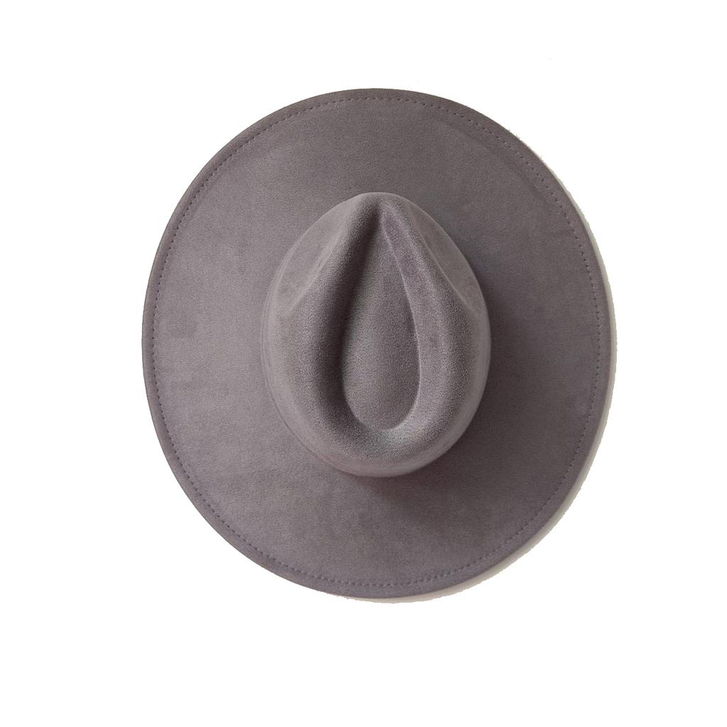 For Burning Vegan Suede Fedora Rancher Hats Blank Hats Multicolor Heart Shaped Top 9.5Cm Brim Unisex Jazz Hat Church Hat