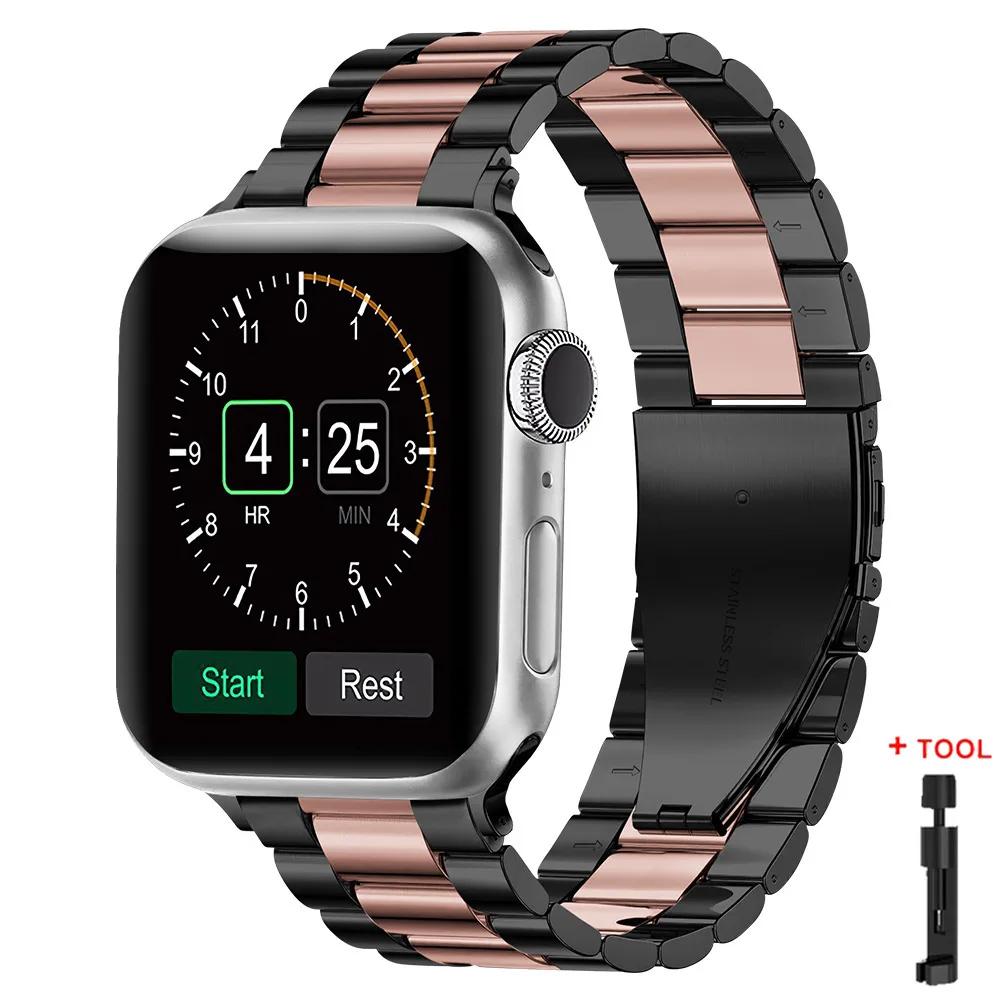 Ремешок из нержавеющей стали для Apple Watch S11 10 46мм 42мм Ultra 3 49мм 45мм 41мм 44мм Металлический ремешок для IWatch Серии 9 8 7 SE 6 5 4 3