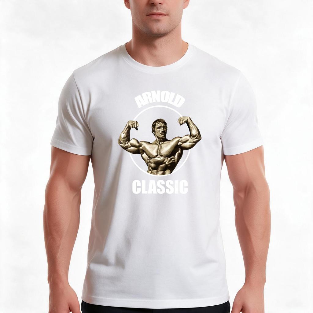 Arnold Classic Bodybuilding Tshirt Summer Casual Cotton Tee Oversized Streetwear Tops Vintage Graphic Print 100 Cotton