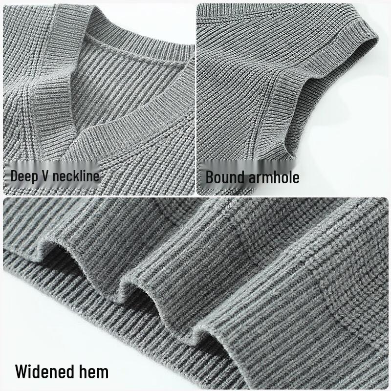 JEEP SPIRIT Men's Casual V-Neck Knit Vest