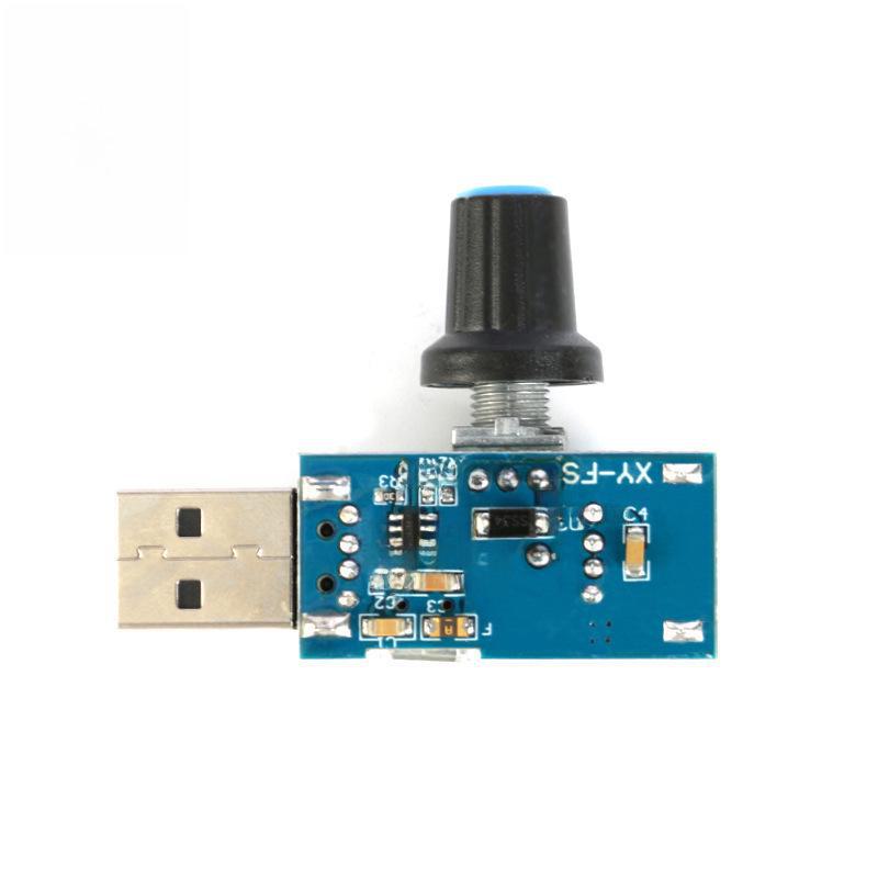 Регулятор скорости вращения вентилятора и объема воздуха USB: Бесшумный, многоскоростной для офиса, общежития, прикроватного охлаждения