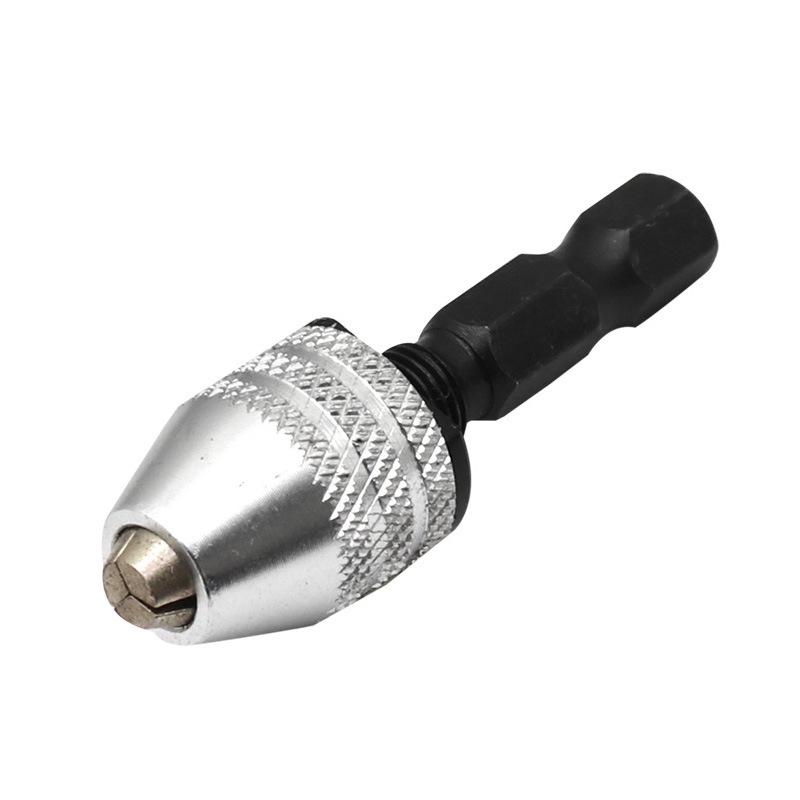 Three-Jaw Mini Drill Bit Collet Set with Adjustable Clamping and Extension Rod