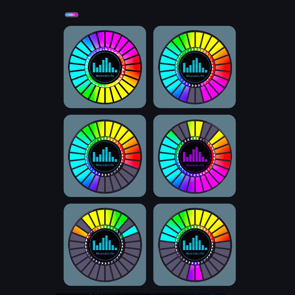 Car Ambient Lamp Rgb Led Atmosphere Lights 3D Sound Control Music Rhythm Lights Air Freshener for Bmw F10 Toyota Car Accessories