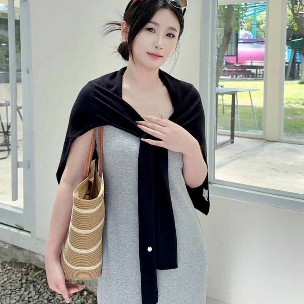 Thin Knitted Neck Wrap Cape Crochet Scarves Simple Triangle Scarf Clothes Decoration
