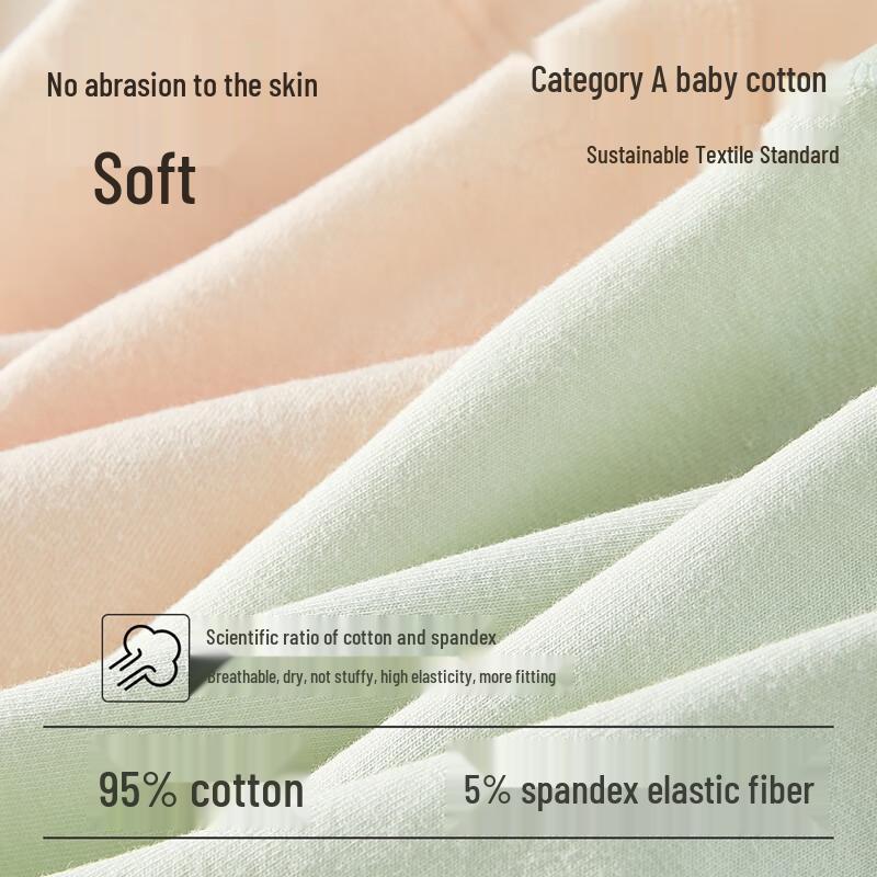 Yiershuang Women's 7A Antibacterial Cotton Mid-High Waist Briefs (3-Pack)