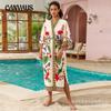 Plus Size Women's New Beach Holiday Cardigan Bikini Sunblock Blouse Blouse