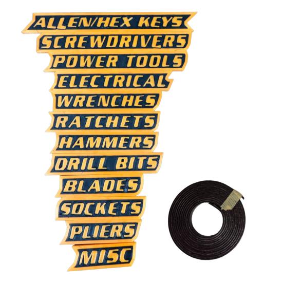 1/10/12 шт. Магнитная этикетка для ящика с инструментами Легко читаемая 3D Магнитный органайзер для ящика с инструментами Бирка Многофункциональная Мини-ящики для инструментов Маркер Организационная этикетка