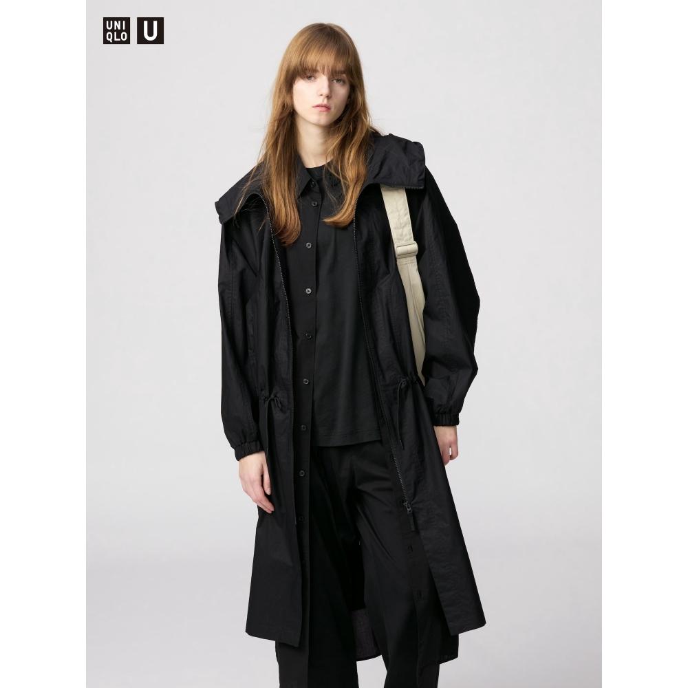 Uniqlo Пальто с капюшоном из хлопка