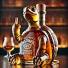 Funny French Bulldog Whiskey Bottle, Humor Novelty Decanter, Creative Gift, 250ml Clear Glass
