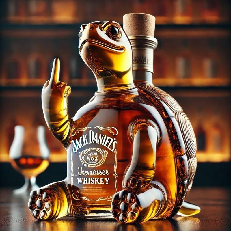 Funny French Bulldog Whiskey Bottle, Humor Novelty Decanter, Creative Gift, 250ml Clear Glass