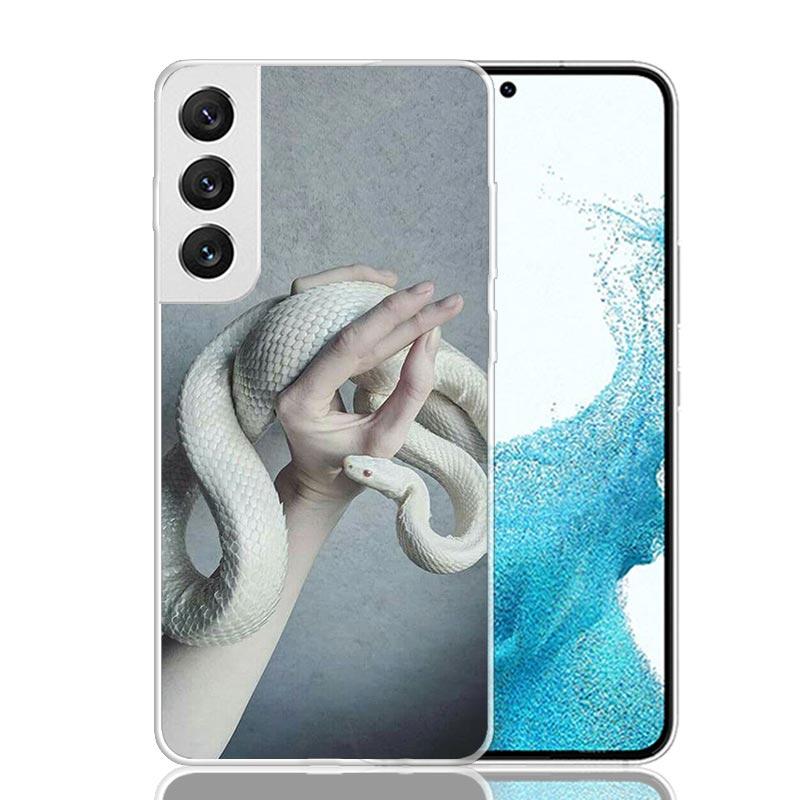 Чехол для телефона из натуральной кожи с чешуей змеи для Samsung Galaxy S26 Ultra S23 S24 S25 Edge S20 FE S21 S22 Plus Мягкий чехол с принтом