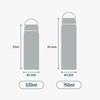 Tyeso Gradient Vacuum Flasks Stainless Steel Insulated Water Bottle Portable Travel Mug for Men Women Handheld Sports Water Cup