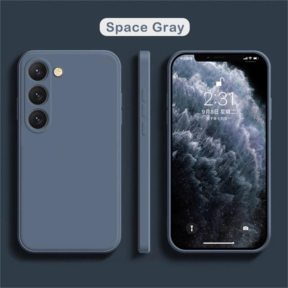 Чехол из жидкого силикона для Samsung Galaxy S24 S23 S22 S21 S20 Ultra Plus S20FE S21 FE A72 A52 A51 4G