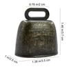 MrMrKura Cowbell Cow Horse Grazing Brass Bell Set Metal Bell Set of 6 Cow Horse Sheep Mini Bell Tin Livestock Animal Hemp Rope Farm Bronze Agriculture