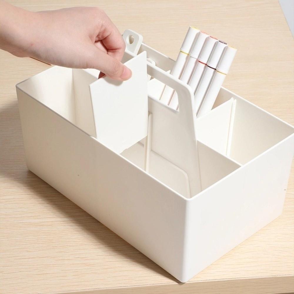 Коробка для хранения канцелярских товаров, экономящая место, Многофункциональная косметичка, Настольный органайзер, Дом