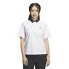 Гольф Белый [Adidas Golf] Женская водоотталкивающая рубашка с пуговицами, с коротким рукавом,