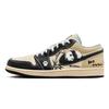 Air Jordan 1 Черно-белые, Mommy Love Износостойкие Нескользящие Низкие Винтажные Баскетбольные Кроссовки Мужские HQ3437-101(Команда56-)