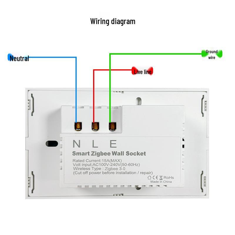 Graffiti Zigbee Smart Socket with Electricity Meter, Tempered Glass, Alexa Voice Control, Australian Standard