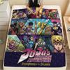 1PC Jojos Bizarre Adventure Patterned Flannel Blanket Suitable For All Seasons For Home Decor Warmth And Comfort Gifts Holiday Present