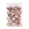 Dazzling Light Gold and Pink Christmas Ball Set of 33 Pieces Available