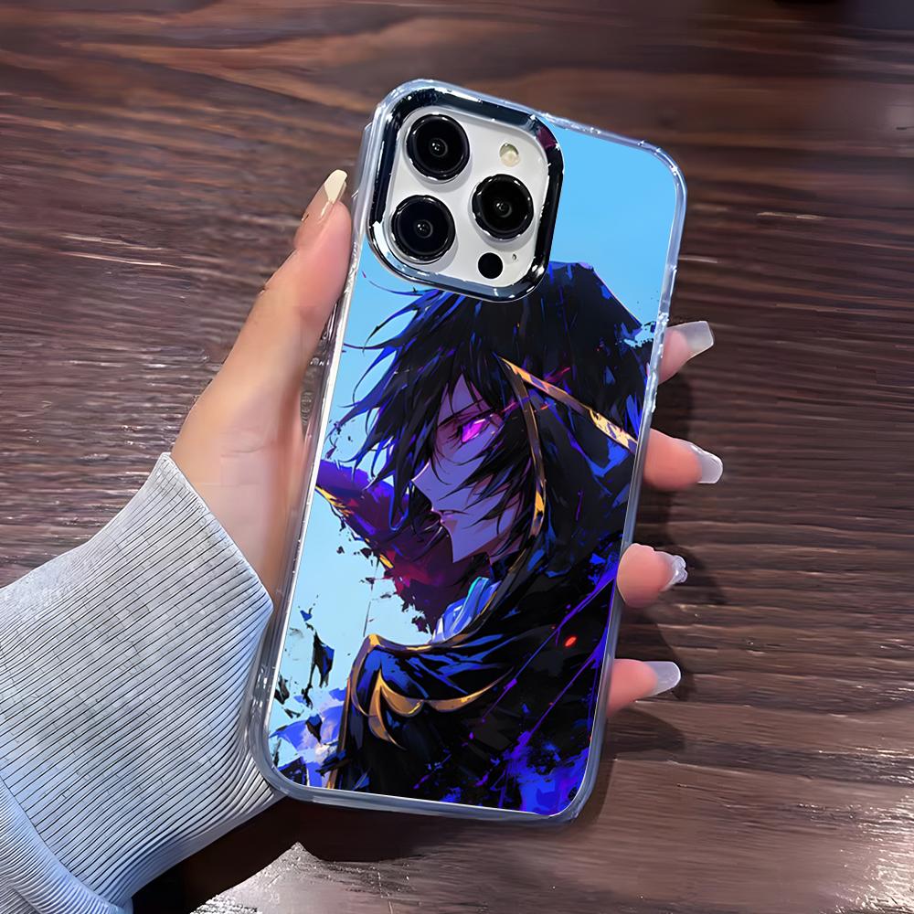 Аниме Логотип Code Geass Чехол для телефона Для IPhone 17 Pro Max 16 15 14 Pro Max IPhone 13 Pro Max 11 Plus Прозрачный чехол