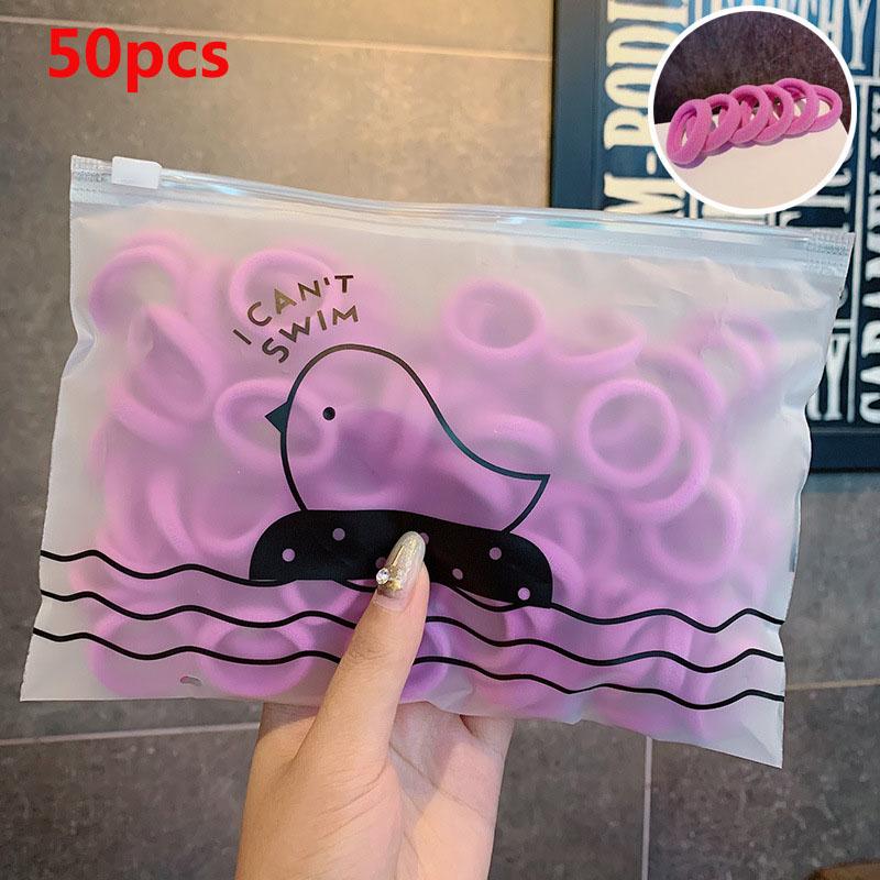 50/100 шт./компл. держатель для хвоста для девочек эластичные резинки для волос детские модные красочные аксессуары для волос