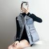 Женский осенне-зимний утепленный жилет с большим карманом и хлопковой подкладкой, воротник-стойка, теплая куртка без рукавов, жилет