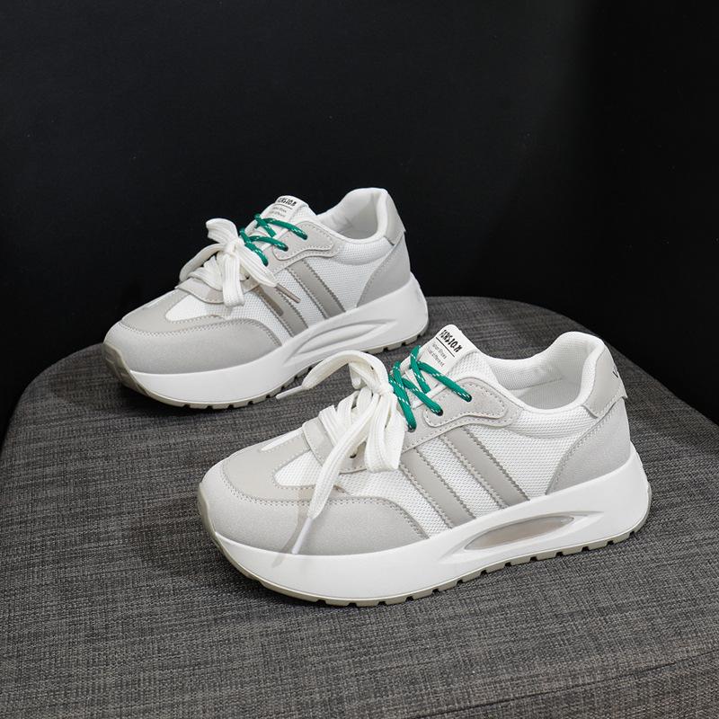 Ins корейская версия новой обуви для папы, девушка 2025 весна студент бег спортивная толстая подошва усиление повседневная обувь уличный снимок 253