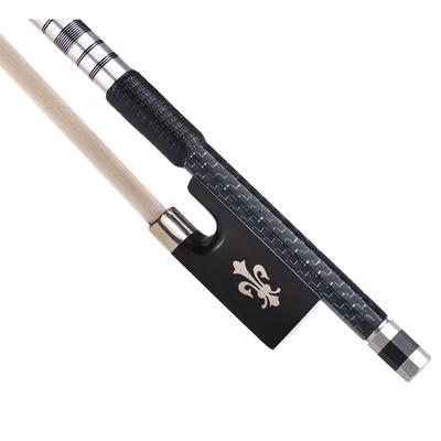 Хорошо сбалансированный 4 4 Скрипичный Смычок Плетёное Углеволокно Круглая Трость Изысканный Конский Волос Эбони
