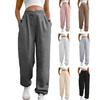 Women Sweatpants High Waisted Loose Fit Sport Pants with Pockets Crossover Joggers Athletic Pants Comfy