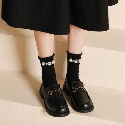 Туфли на плоской подошве из натуральной кожи Yuexinwang для женской обуви Huizhou Su Yinyin, такие же маленькие кожаные туфли в стиле ретро, универсальные черные мокасины на платформе