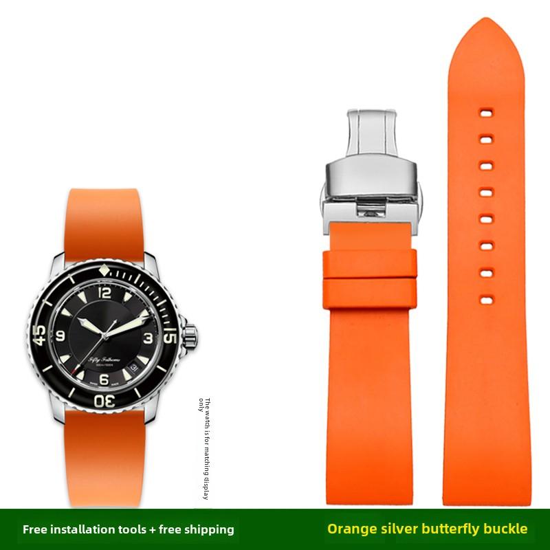 20 мм 23 мм Резиновый Ремешок Для Blancpain Fifty fathoms 5000 5015 5066 5200 Быстросъемный Ремешок Для часов Для мужчин женщин универсальный Браслет
