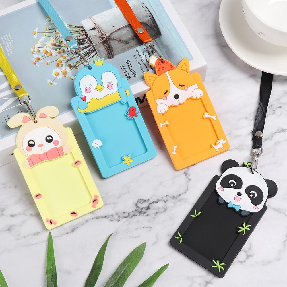 Supplies New Badge Cute Animal Protector Cover Name Card Card Holders Card Sleeve ID Card Pouch