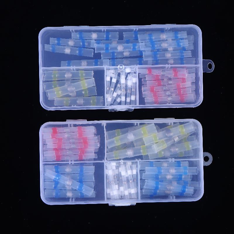 50/70/100Pcs Electric Copper Tape Solder Sleeve Waterproof Solder Seal Tin Ring Heat Shrink Butt Wire Connector Terminal