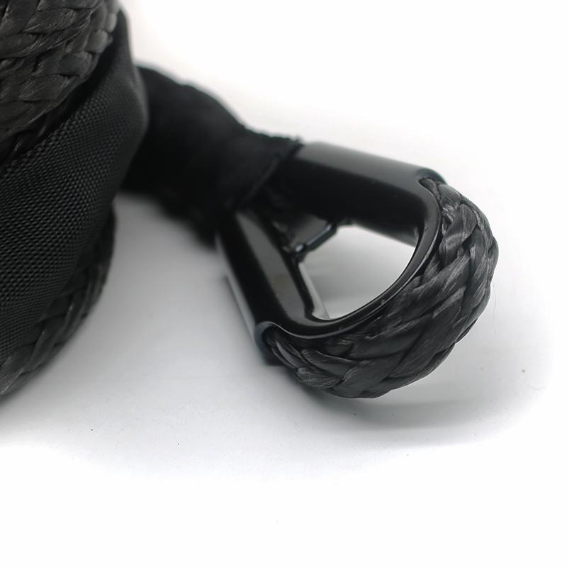 Winch Rope String Line Cable with Sheath Gray Synthetic Towing Rope 29m12000LBs Car Wash Maintenance String for ATV UTV Off-Road