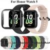 Чехол + ремешок для часов, подходит для Honor Watch 5, силиконовый ремешок + защитный чехол для ПК для Honor Watch 5, спортивный ремешок для часов