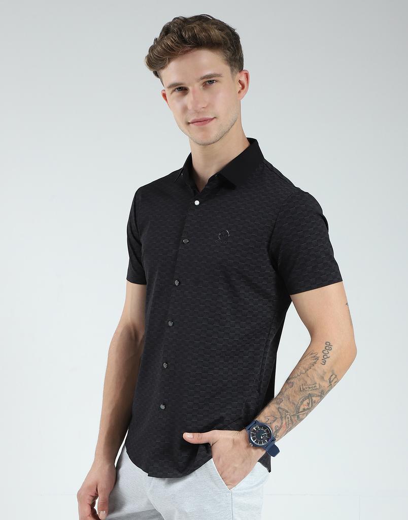 Men's Slim Fit Printed | Half Sleeves | Spread Collar | Front Pocket | Stylish & Casual Shirt for Men