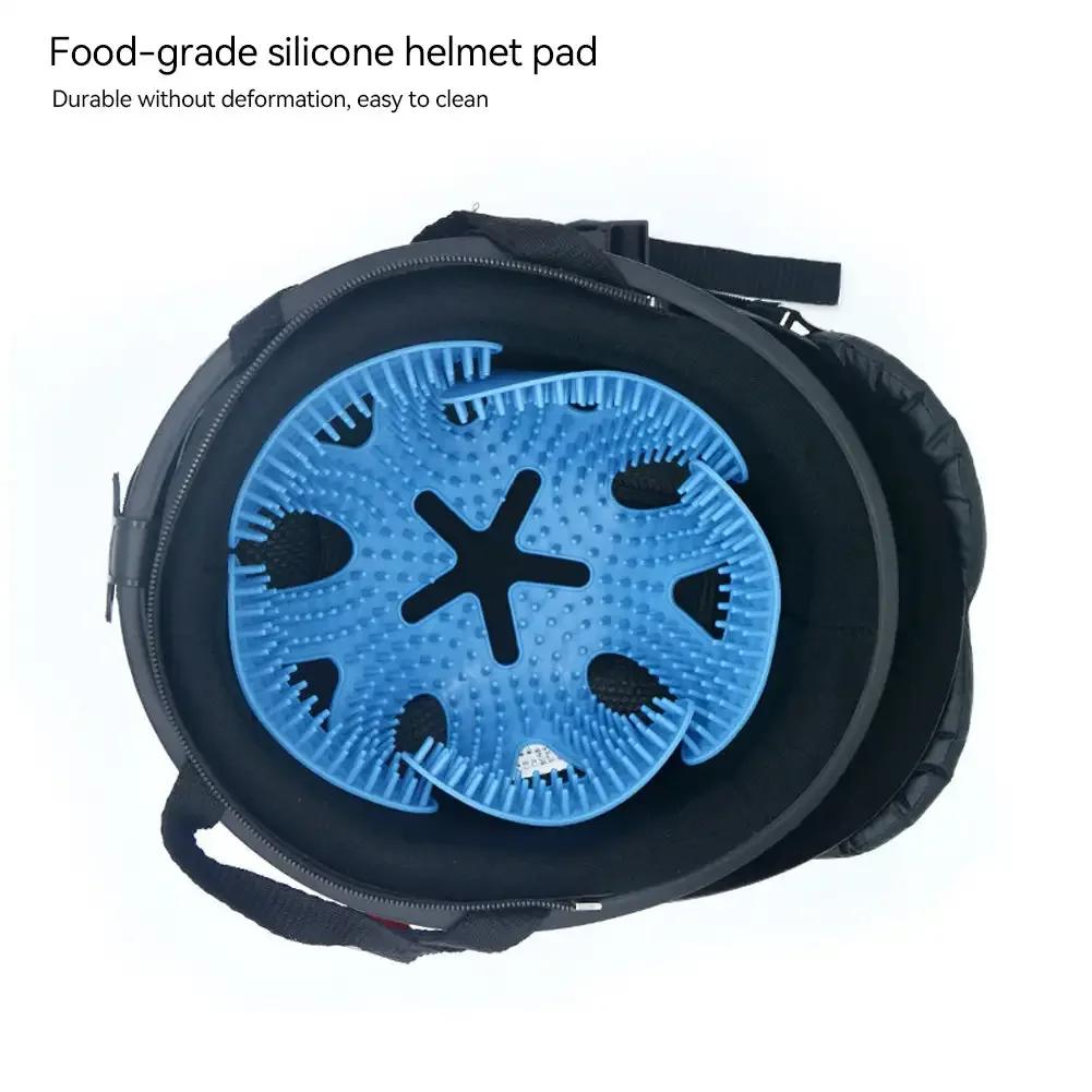 Подкладка для мотоциклетного шлема Силиконовая подкладка для шлема с защитой от деформации Вентиляция Дышащая вентиляционная подкладка для велосипедного шлема