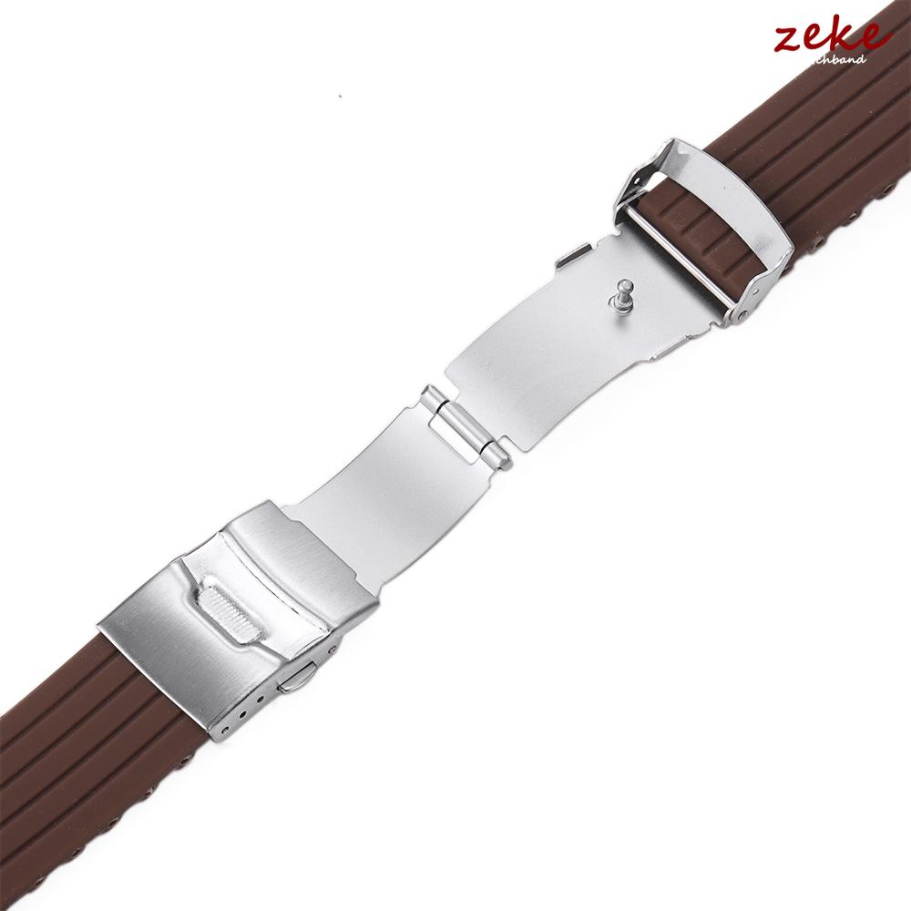 Премиальный резиновый силиконовый ремешок для часов Универсальный водонепроницаемый спортивный ремешок со складной застежкой 18/20/22/24 мм для браслета Seiko Аксессуары