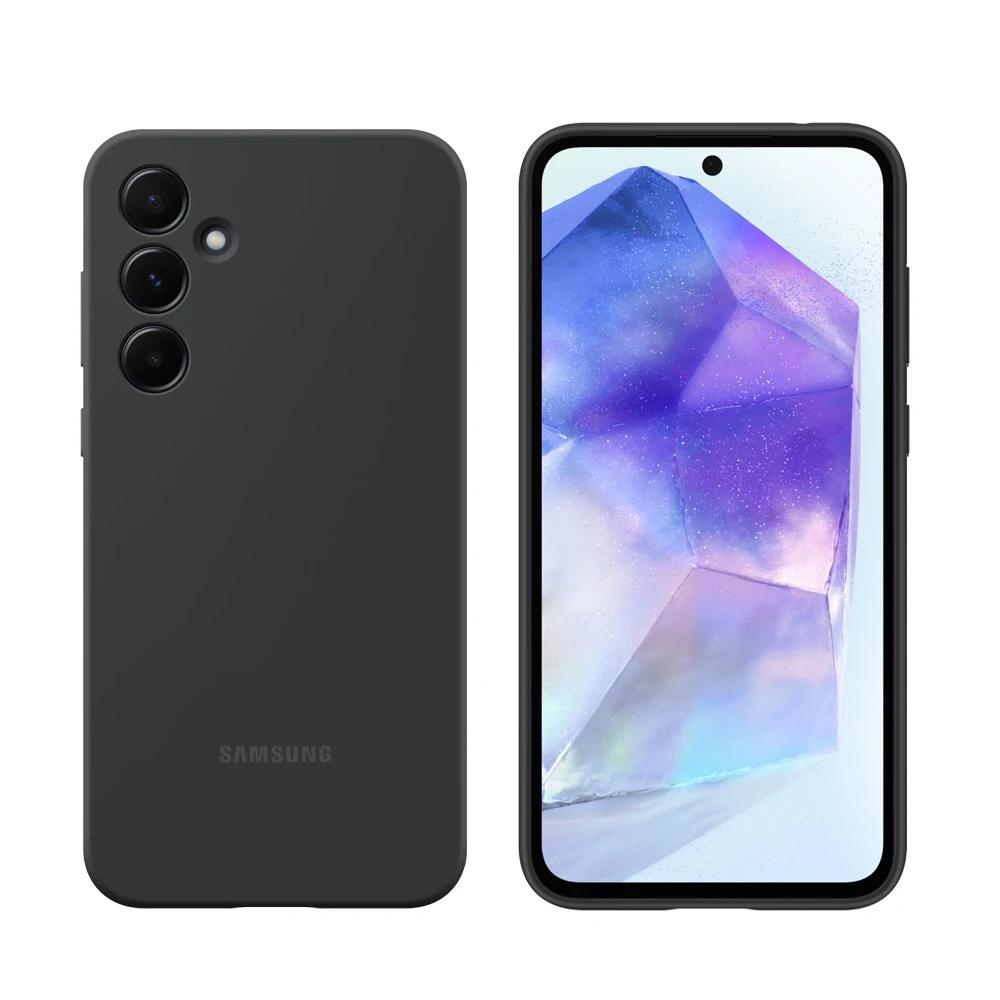 Samsung Оригинальный чехол-накладка из жидкого силикона для Samsung Galaxy A55 5G, мягкий ударопрочный корпус, чехол для телефона