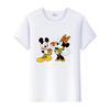 Cartoon Minnie Mickey Mouse Print T Shirt Leopard Bow Summer Kawaii Clothing Tops Hippie T-Shirt Gift Unisex
