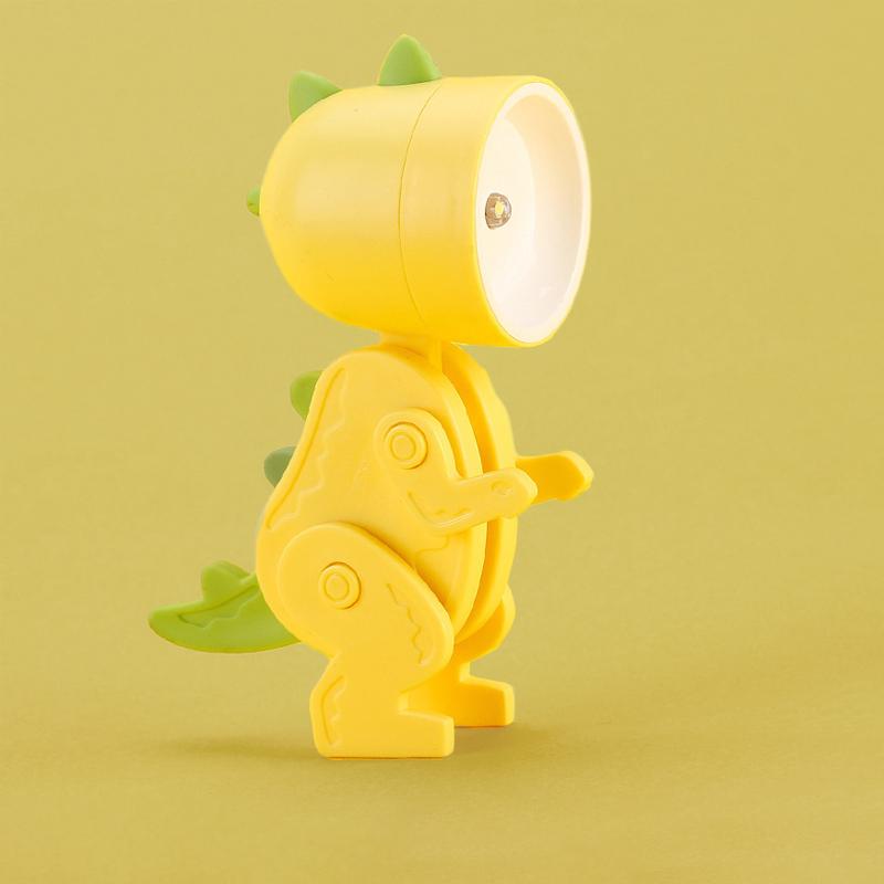 Светодиодные ночники на батарейках Магнитные складные ночники Лампа для спальни Прикроватная тумбочка Украшения Детские игрушки Мини Динозавр Ночник