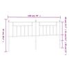 Replacement Headboard Metal White 193 cm