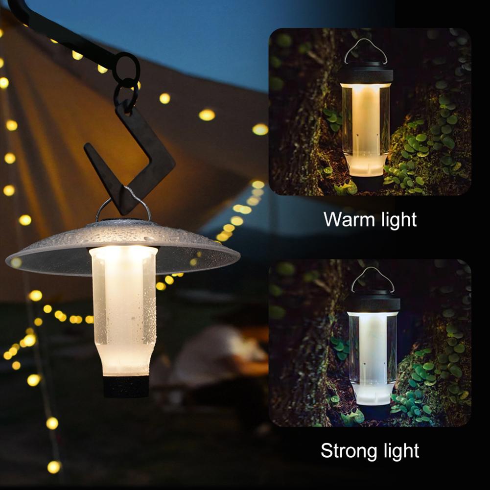 IPX4 Waterproof 160LM Camping Lantern 2000MAH Camping Light Last Up To 6H Mini LED Flashlight Type-C Charging for Hiking Fishing
