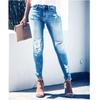 2023 Womens High Waist Jeans Slim Hole Sexy Denim Pants Casual Fashion Streetwear Trousers Stretch Pants Pantalon 30205