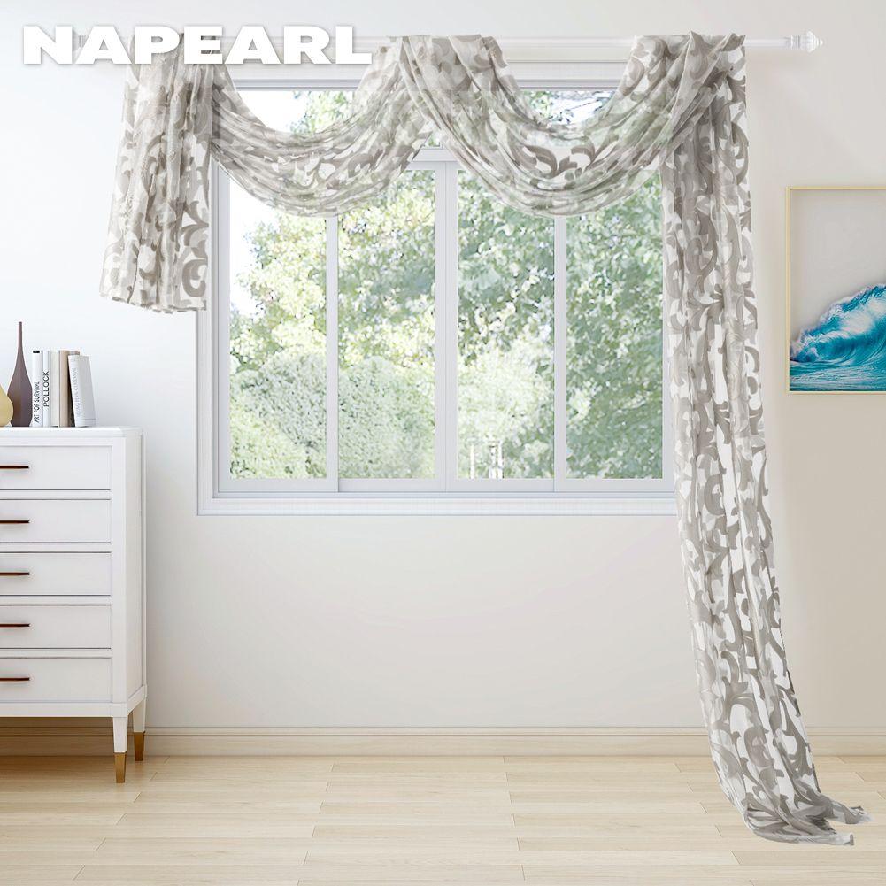 1 шт. NAPEARL жаккардовый романтический занавес на окно, дверь, тюль, занавеска с цветами, тюль, балдахин для дома, свадебная арка, декор, домашний декор