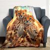 1pc Cheetah, Flowers Blanket Lightweight Flannel Blanket Throw Blanket For Sofa, Bed, Travel, Camping yy2509026130