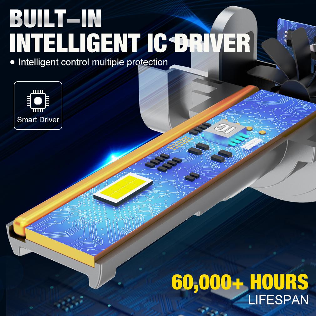 2Pcs H11 H7 H4 LED Bulb HB3 HB4 9005 9006 Headlight Kit Mini Wireless 60W 20000LM 6500K CSP for Car Headlamp 12V White Auto Diode Turbo Lamp