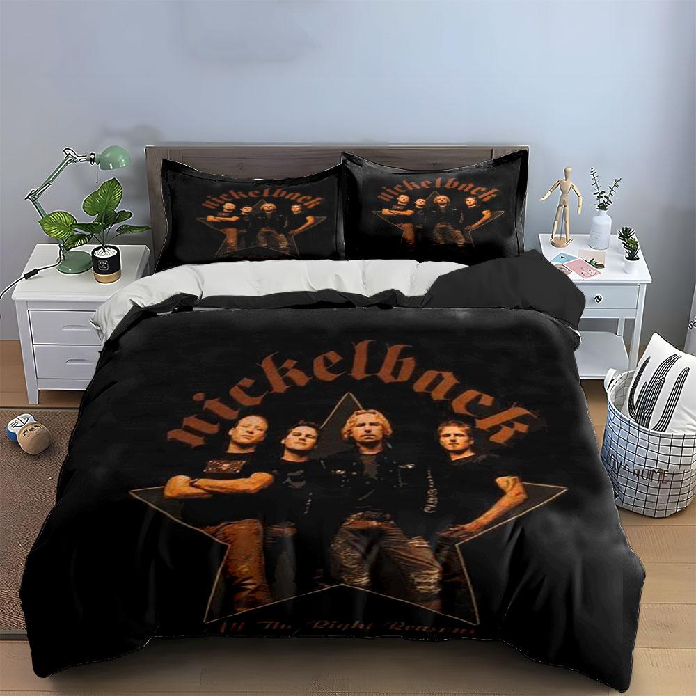 Nickelback Band Bedding Set Bedding Duvet Cover Set Duvet Cover Pillowcases (1*Duvet Cover 2*Pillowcases, without duvet insert)